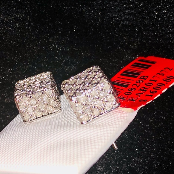 REAL DIAMOND NATURAL EARRINGS NOT CZ NOT FAKE SALE - Picture 6 of 6